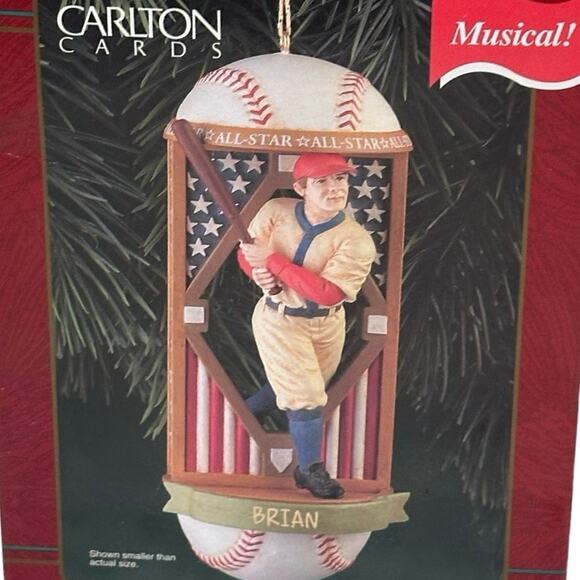 Vintage Heirloom Collection Baseball Ornament in Box Plays Take Me Out Ballgame - Picture 2 of 16